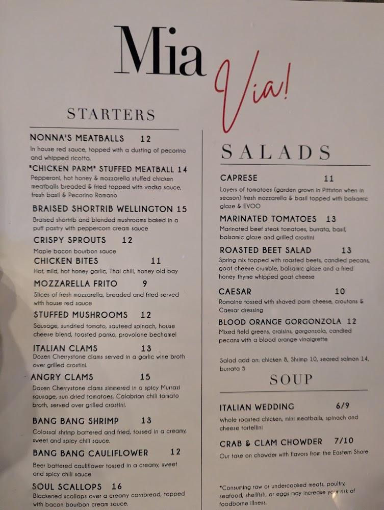 Mia Via Restaurant & Bar Nonna's Meatballs