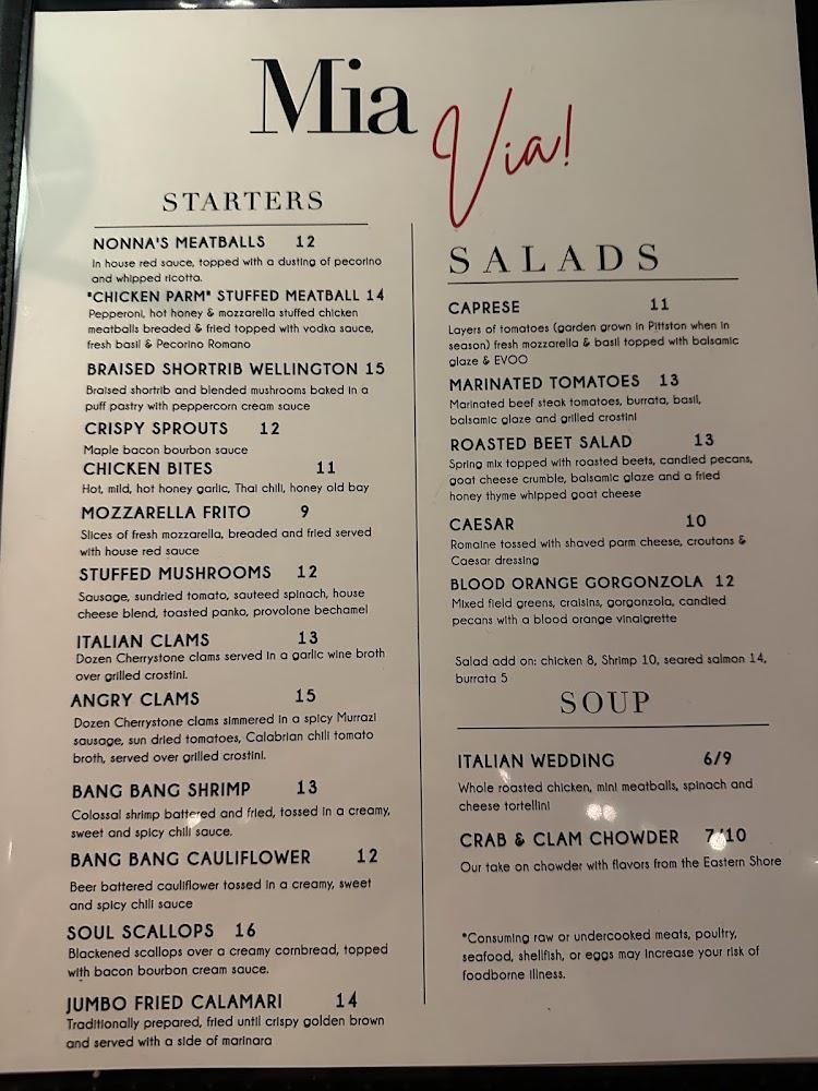 Mia Via Restaurant & Bar Meatballs Au Gratin
