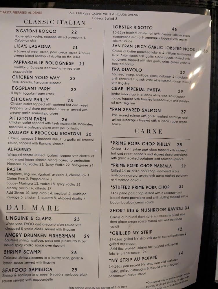 Mia Via Restaurant & Bar Menu image 4